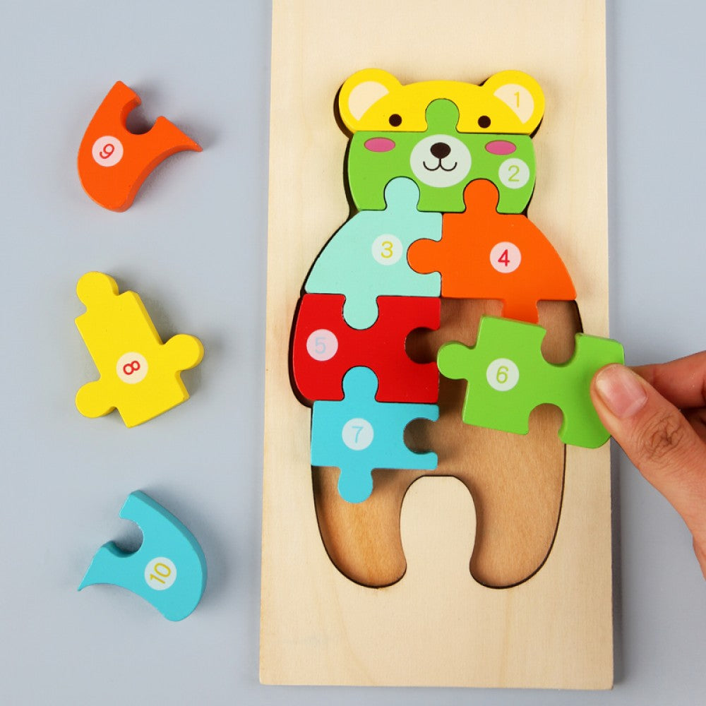 Wooden 3D Puzzles Children Game Toys - Multicolor - Shop N Save