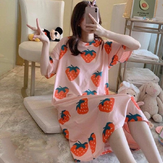 Single Pcs Nightwear For Women Sleepwear Pink