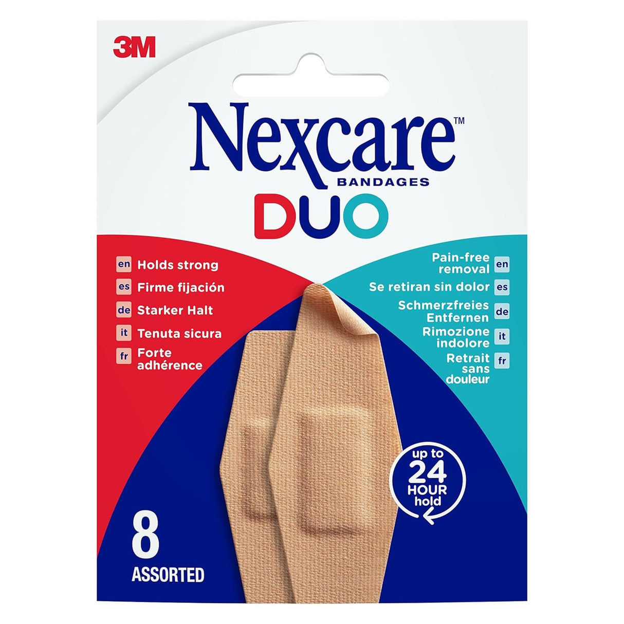 Nexcare™ DUO PLASTER ASSORTED, 8/PACK