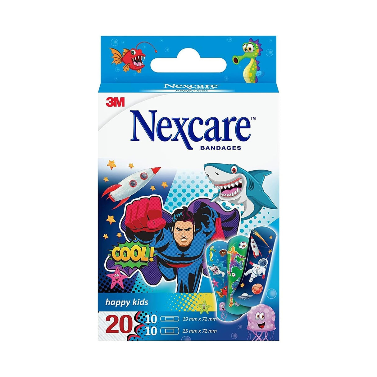 NEXCARE™ HAPPY KIDS PLASTERS COOL, ASSORTED, 20/PACK