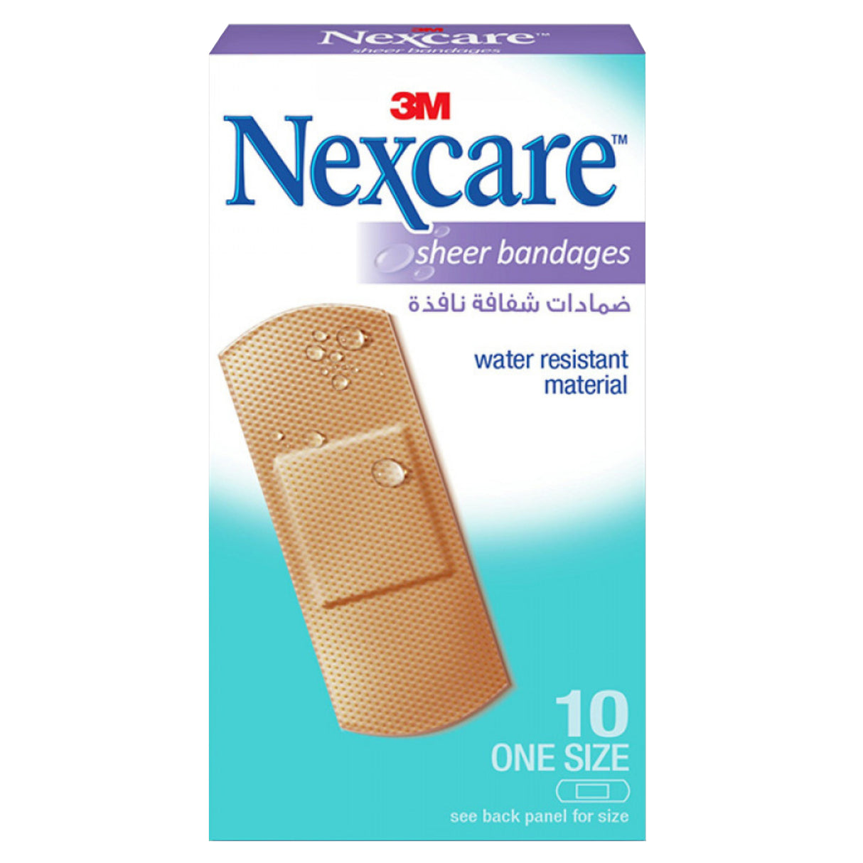 656-10 Nexcare Sheer Bandages, 72x25mm, 10/Box