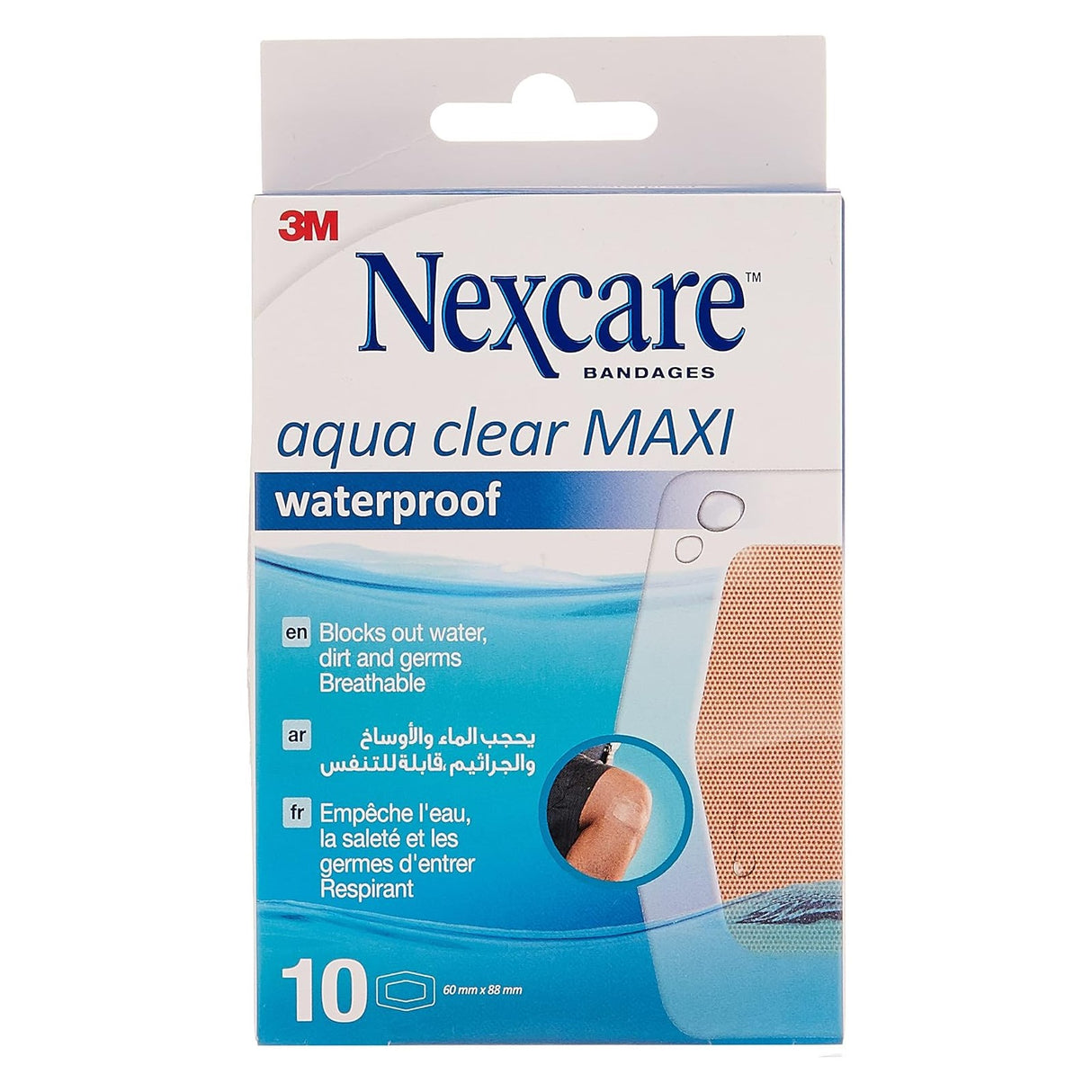 Nexcare™ 582-10D Absolute Waterproof Bandages, 60x89mm, 10/box