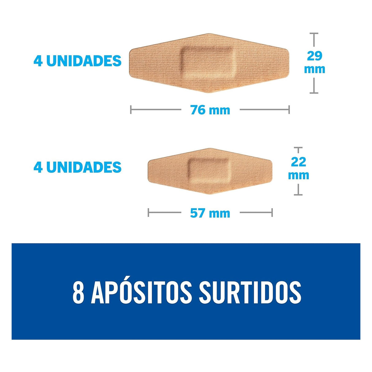 Nexcare™ DUO PLASTER ASSORTED, 8/PACK