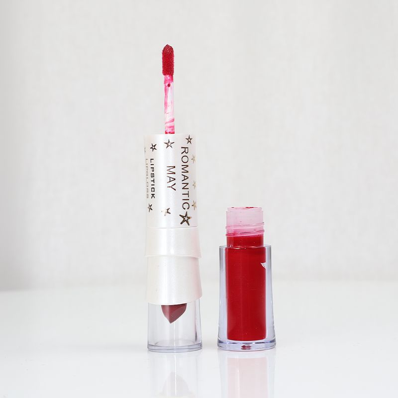 Romantic May 2 In 1 Lipstick And Lip Gloss Vitamin E Long Lasting - Claret (XONO) (1)