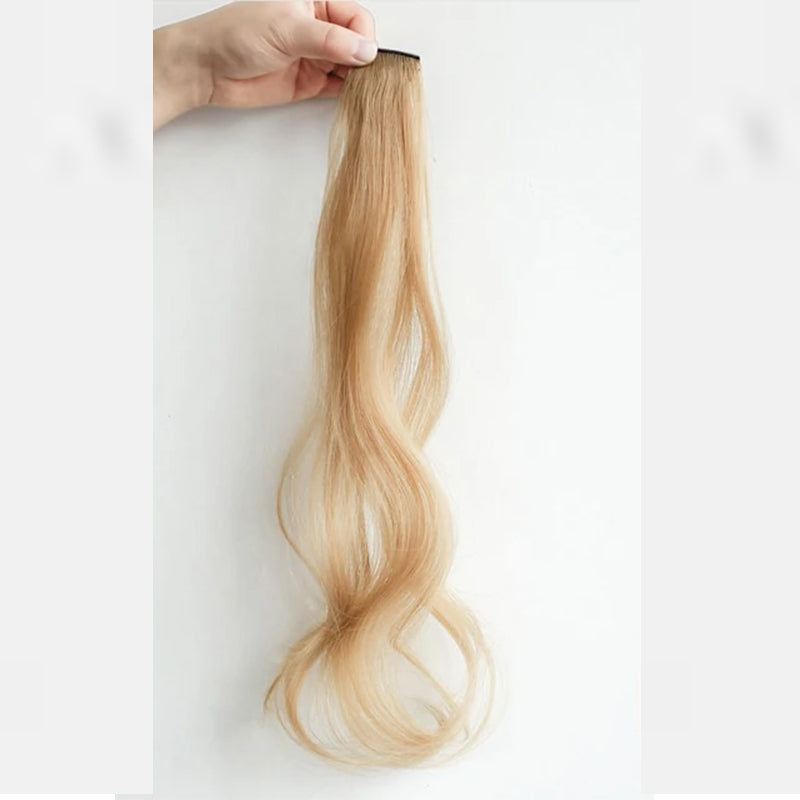 Dazzling Highlights: Long Curly Hairpiece for Women - 5 Vibrant Colors, Hanging Ear Design