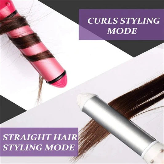 Beauty 2 In 1 Quick Hair Straightener And Curler Set - Pink - Shop N Save