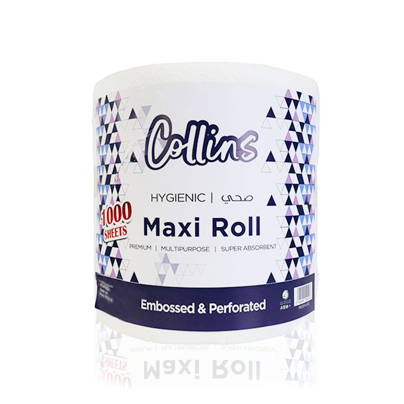 Collins Maxi Roll - 1000 Sheets, Single Pack, Embossed Clean