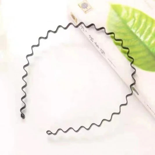 Solid Color Universal Wavy Steel Wire Hair Headband