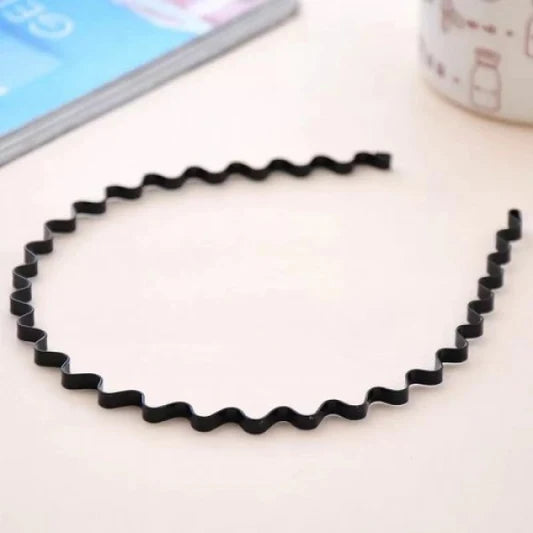 Solid Color Universal Wavy Steel Wire Hair Headband
