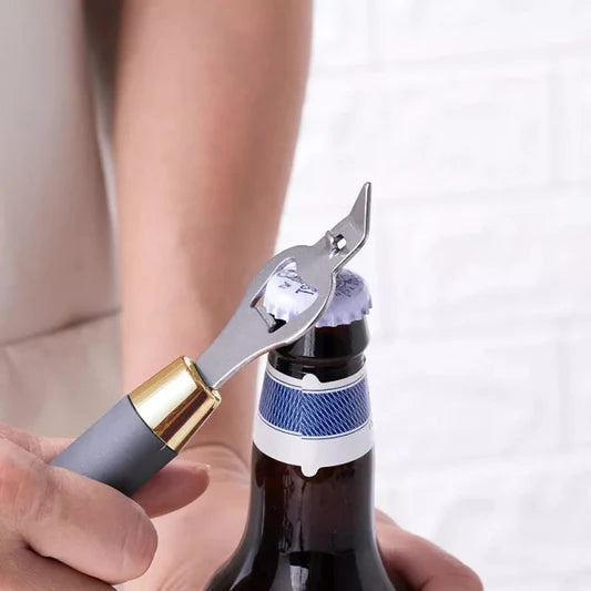 Heavy Duty Stainless Steel Easy Bottle Cap Opener - Gray - Shop N Save