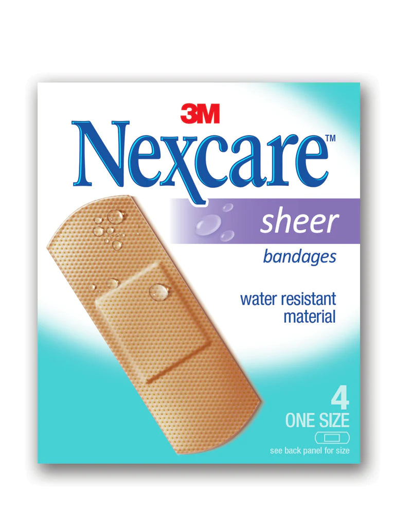 656-4 Nexcare™ Sheer Bandage 72X25MM 4/BOX