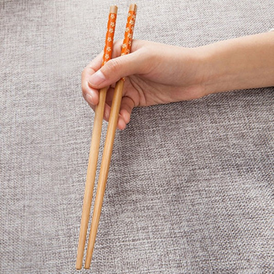 Natural Wooden Bamboo Hand Made Chopsticks - Light Brown - Shop N Save