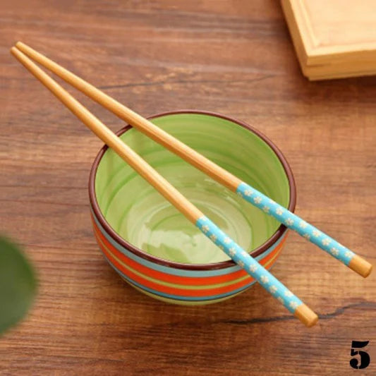 Natural Wooden Bamboo Hand Made Chopsticks - Light Brown - Shop N Save