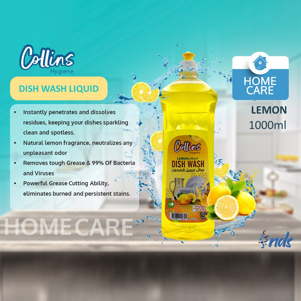 Collins Dishwash - Lemon Duo, 1L Promo Pack, Powerful Clean. - Shop N Save