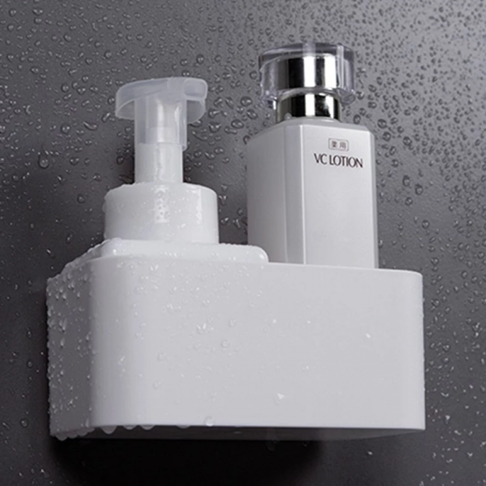 Wall Adhesive Multipurpose Holder Rack - White