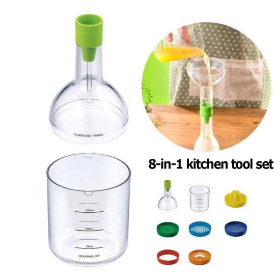 Multi Functional 8 in 1 Kitchen Tool Set - Multicolor