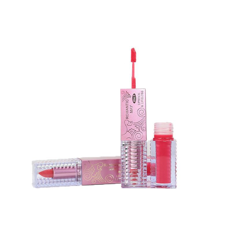 Romantic May Lip Gloss 2 In 1 Lipstick - Candy Pink (10)