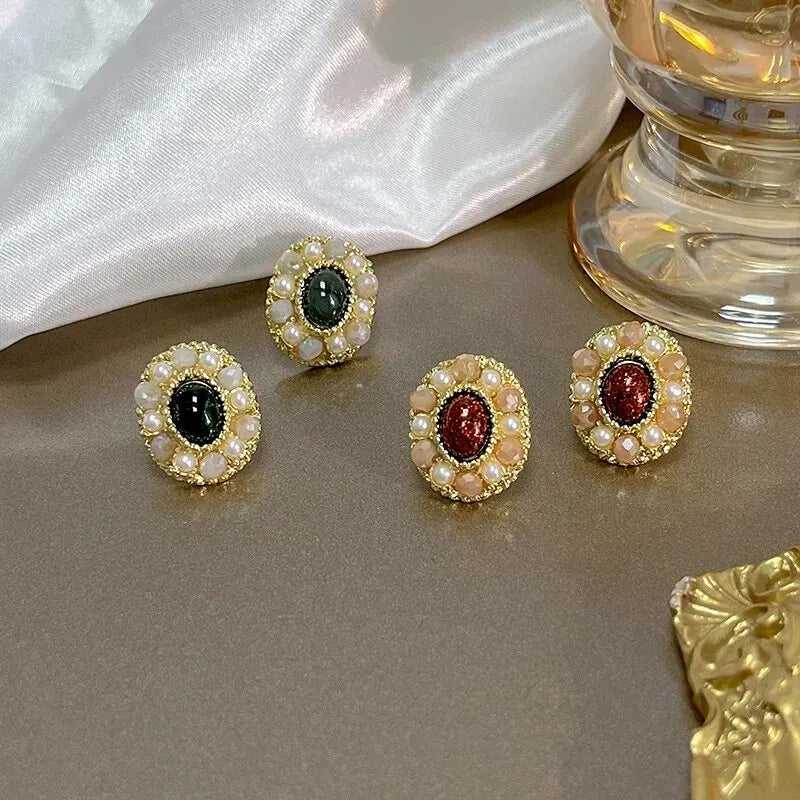 Vintage Cat Eye Earrings: High-Class Alloy, Elegant Design - Shop N Save