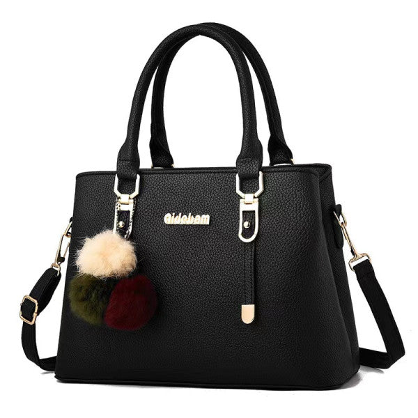 Black Chic Trendy Ladies Synthetic Leather Zipper Handbag for a Simple Yet Stylish Fashion Statement - Shop N Save
