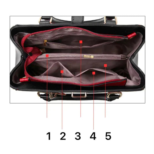 Women Elegant Fashion Wide Capacity Handbag - Black - Shop N Save