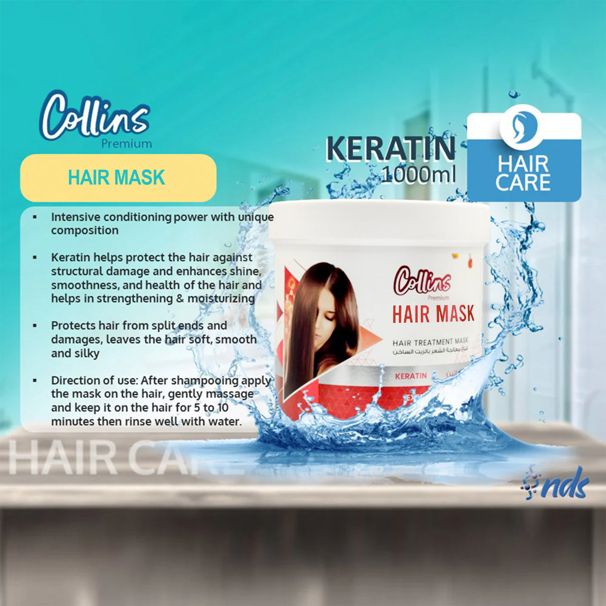 Collins Hot Oil - Keratin Infusion, 1000ml Deep Conditioning