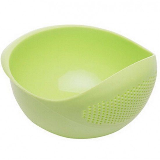 Kitchen Accessories Rice Fruit Drain Washing Bowl Basket - pink