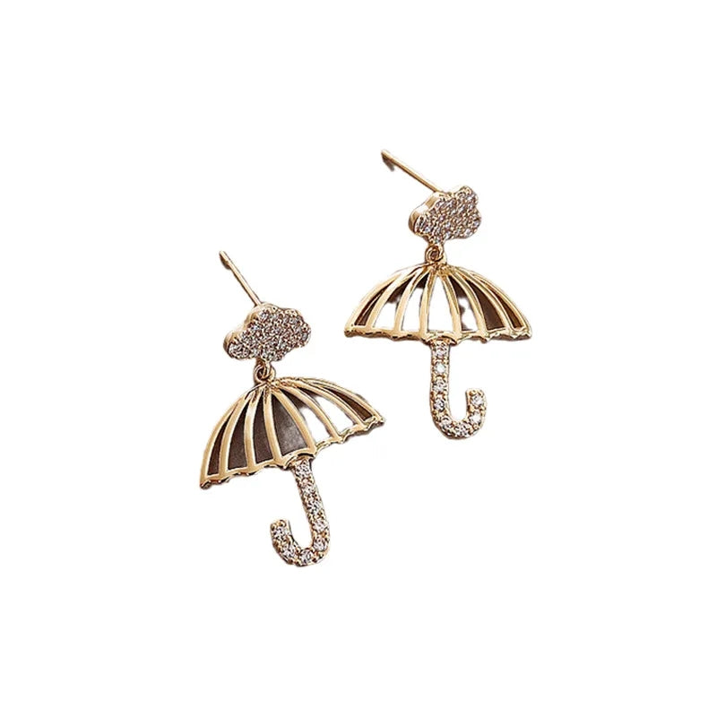 Hong Kong Style Earrings: Needle Love Umbrella, Unique Fashion - Shop N Save
