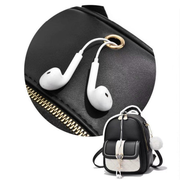 Stylish Girls Black Traveller Backpack with Synthetic Leather Straps and Multiple Compartments - Shop N Save