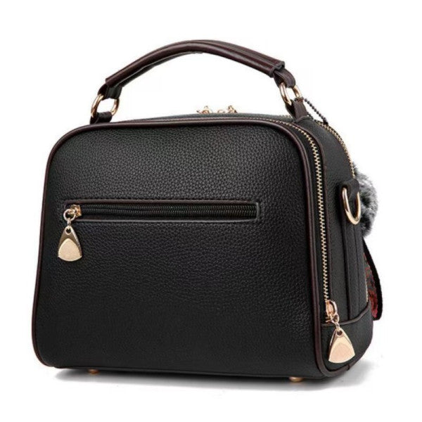 Cute Striped Handbag: Trendy, Mini Size, Adjustable Strap, Three Compartments - Shop N Save