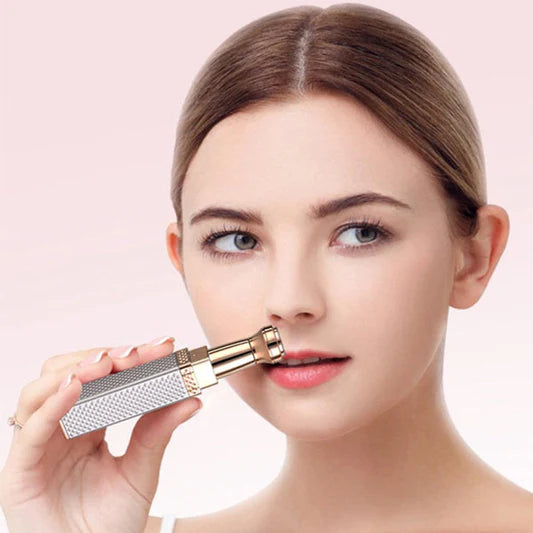 2 In 1 USB Charging Mini Facial Painless Hair Remover - White - Shop N Save