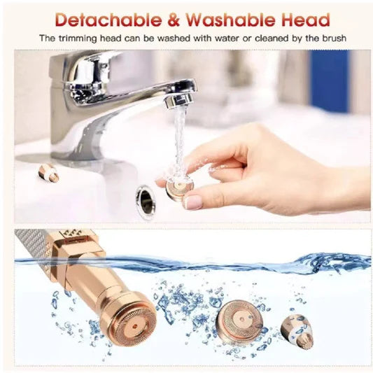 2 In 1 USB Charging Mini Facial Painless Hair Remover - White - Shop N Save