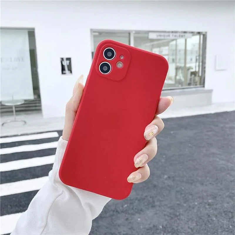 Luxury Silicon case for IPhone 11 (Red)