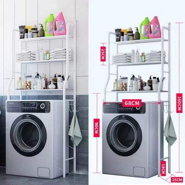 Stainless Steel 3 Layer Bathroom Accessories Rack White Durable and Stylish Storage Solution for Your Bathroom - Shop N Save