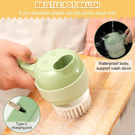 4 In 1 Handheld Fast Cut Food Processor - Green - Shop N Save