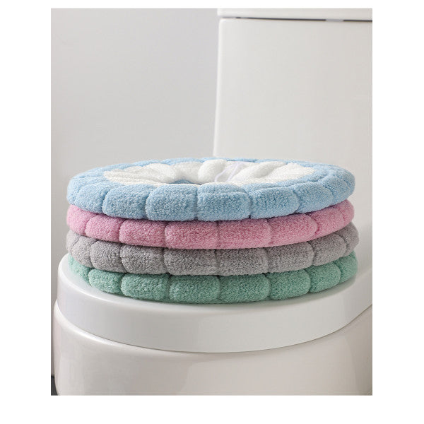 Cozy Pink Microfiber Toilet Seat Cover Perfect for Winter Bathrooms! - Shop N Save