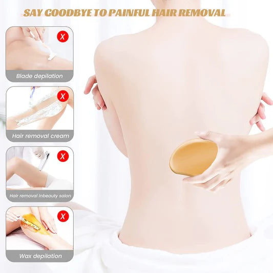 Portable Crystal Mini Magic Painless Hair Eraser Tool - Golden - Shop N Save