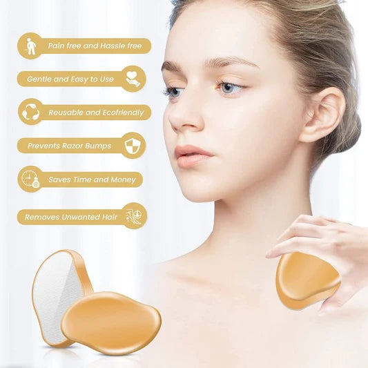 Portable Crystal Mini Magic Painless Hair Eraser Tool - Golden - Shop N Save