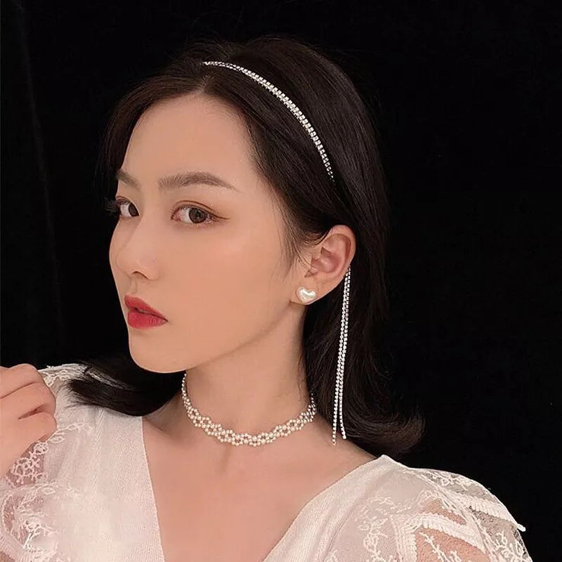 Heart Pearl Earrings: Cute, Elegant, Fashionable Studs for Women - Shop N Save