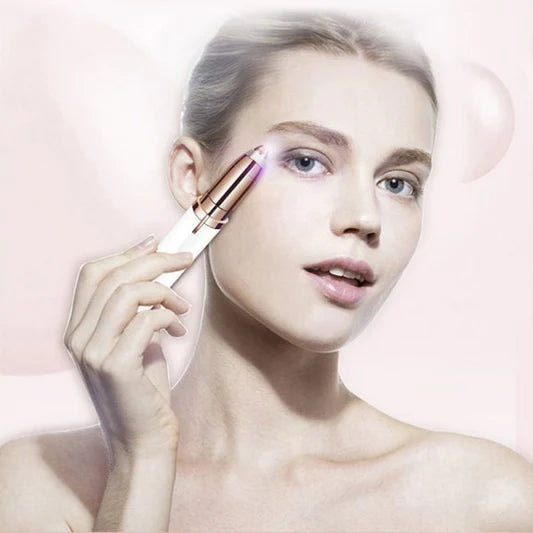 Easy Portable Eyebrow Hair Remover Rechargeable Trimmer - Pink - Shop N Save