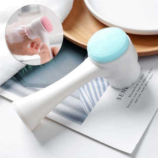 Double Sided Face Clean Wash Brush - Blue - Shop N Save