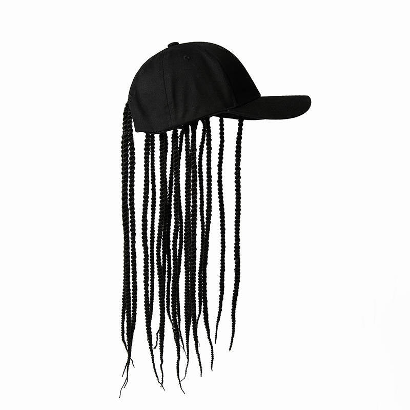 wig peaked hat men and women summer short straight hair ponytail wigs African foreign trade dreadlocks hat wig