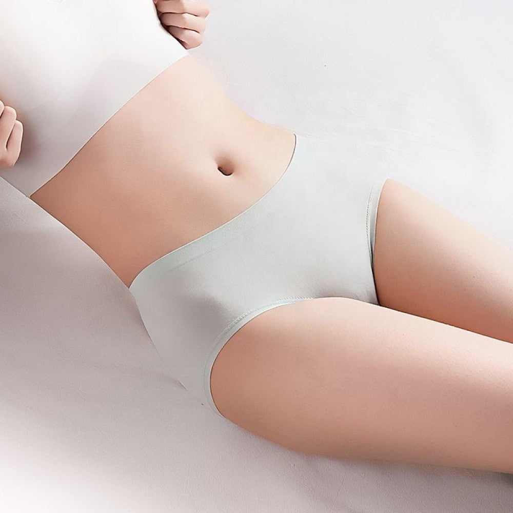 4 Pcs Cotton Underwear Antibacterial Mid Waist Panties - Multicolor - Shop N Save