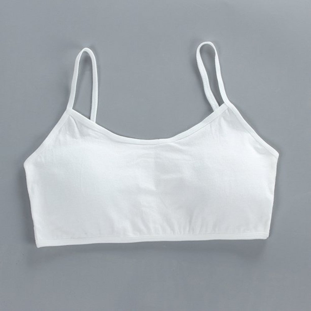 Girls Bra Straps Pure Cotton Vests - White - Shop N Save