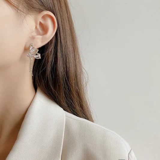 Butterfly Gold Plated Crystal Decorative Earrings Pair - Shop N Save