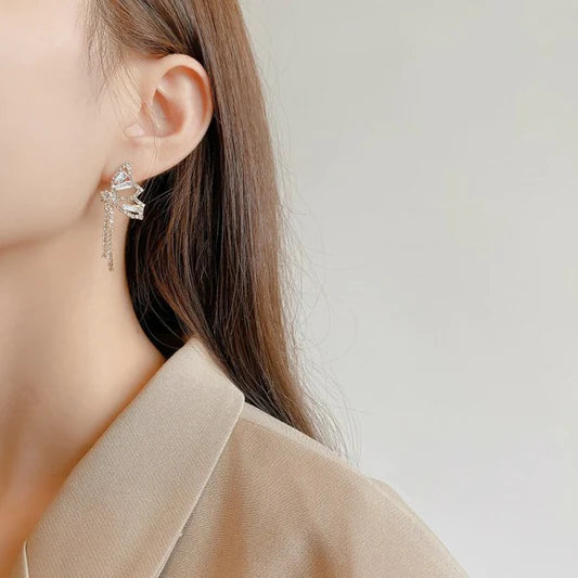 Butterfly Gold Plated Crystal Decorative Earrings Pair - Shop N Save