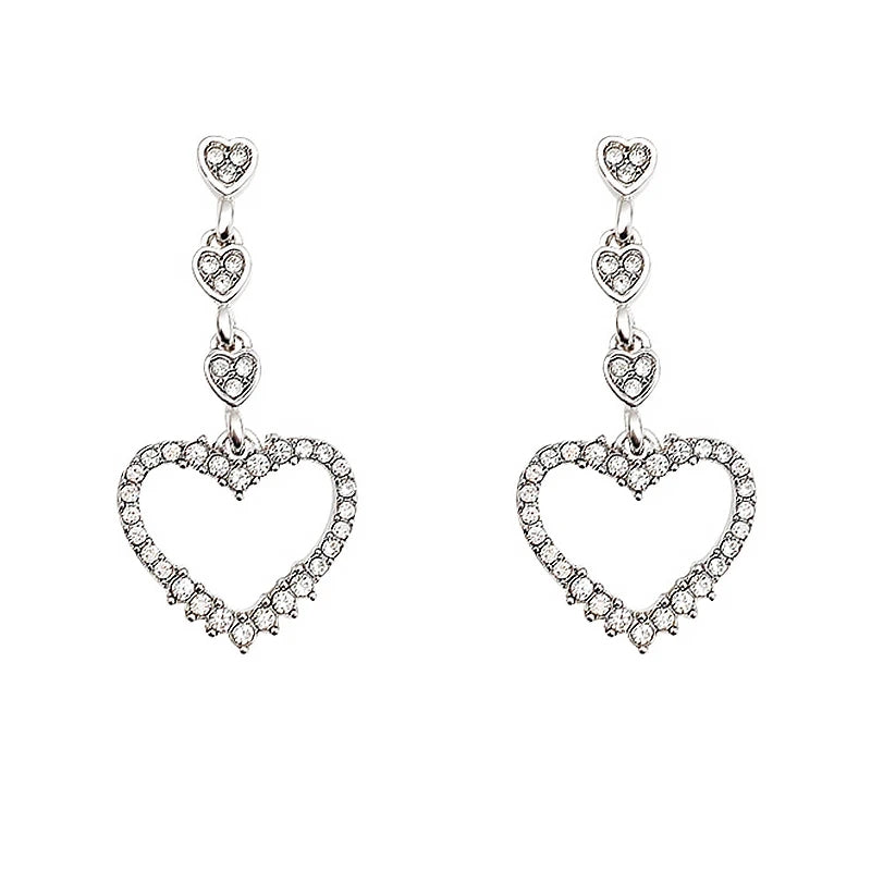 Korean Love Tassel Earrings: Silvery Fashion for Party Gift - Shop N Save