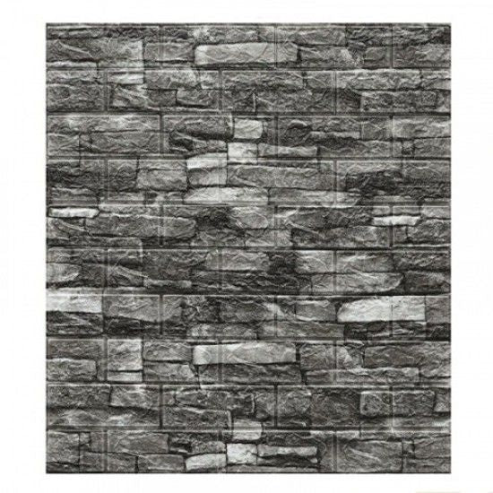 3D Wall Wallpaper Self-Adhesive 70 x 78 CM - Gray