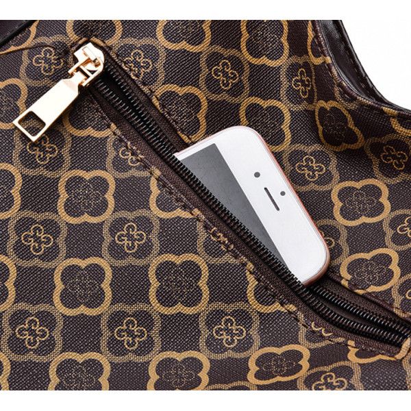 Large Capacity Handbag: Stylish, Synthetic Leather, Zip Closure - Shop N Save