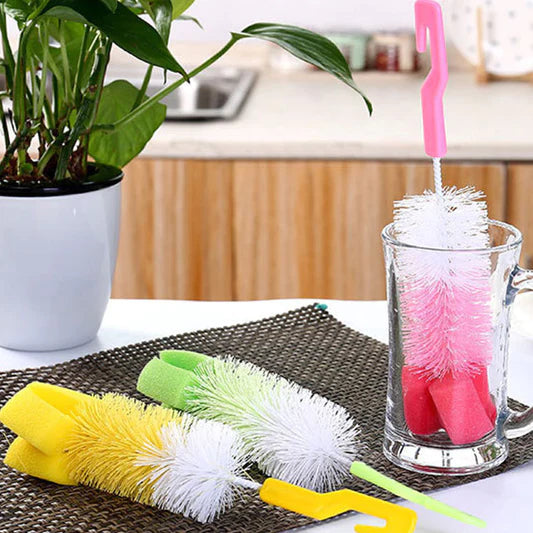 Hooked Easy Glass Deep Cleaning Fancy Brush - White Green - Shop N Save