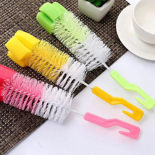 Hooked Easy Glass Deep Cleaning Fancy Brush - White Green - Shop N Save